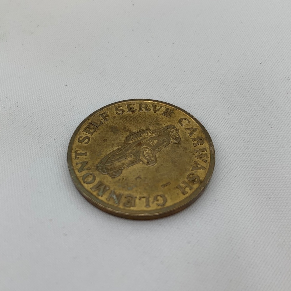 Vintage Glenmont Self Serve Car Wash 'No Cash Value' Token Coin